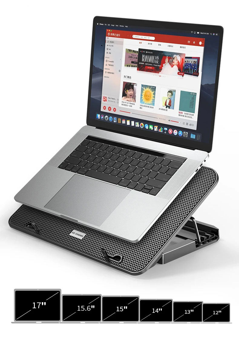 Cooling Pad para Portáteis Gaming  - RGB, 6 Ventoinhas, 2 Portas USB Cooling Pad para Portáteis Gaming  - RGB, 6 Ventoinhas, 2 Portas USB